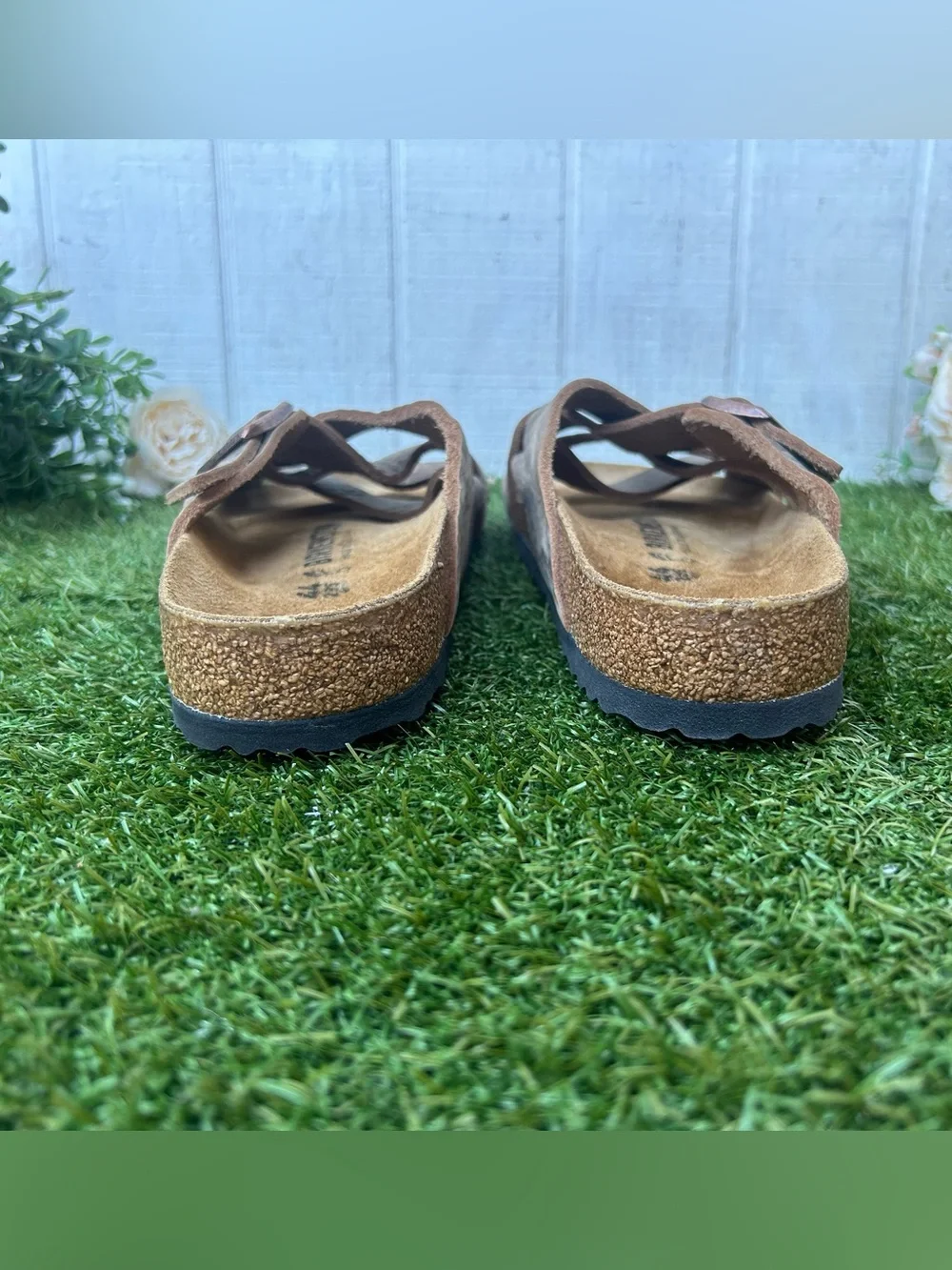 BIRKENSTOCK MEN LUGANO SLIDES - CAMBERRA OLD TOBACCO 44 US 11-11.5 gently used